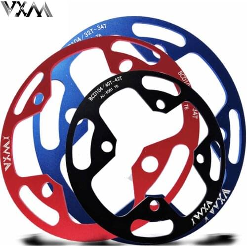 VXM Mountain Bike Crank Protector 104BCD 32T/36T/40T Chainring Protection Cover Bicycle Crankset Guard Chainwheel Accessories