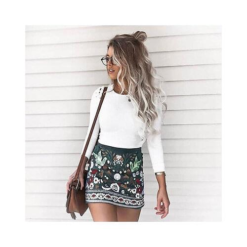 Womens Bandage Bodycon Pencil Skirt Clubwear Tight Mini Skirt Plain Wrap Vestidos