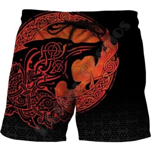 PLstar Cosmos New summer Fashion Shorts Wolf Tattoos 3D Printed Male/Female streetwear Casual Cool Shorts 09