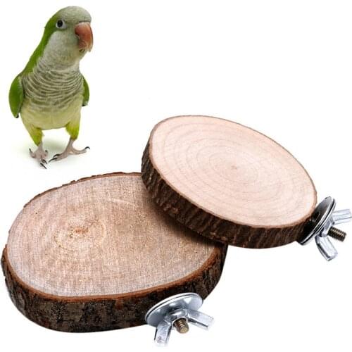 Pet Bird Parrot Chew Toy Wooden Hanging Swing Birdcage Parakeet Cockatiel Cages
