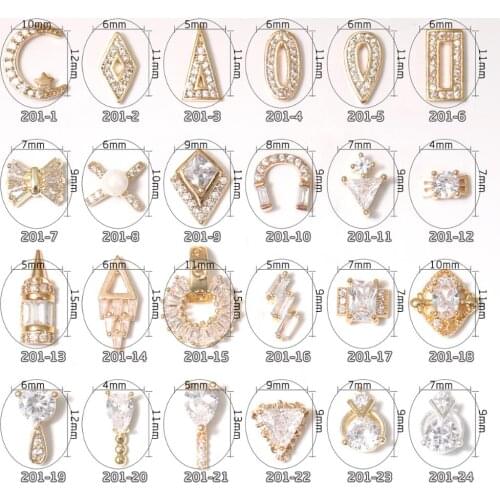 10pcs Triangle geometry Alloy Zircon Nail Art Crystals nail jewelry gems Rhinestone nails accessories 3D nail decorations charms