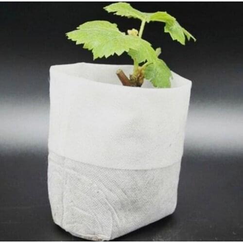 100Pcs Biodegradable Non-woven Seedling Pots Eco-Friendly Planting Bags Nursery Bag Plant Grow Bags Fabric Pouch