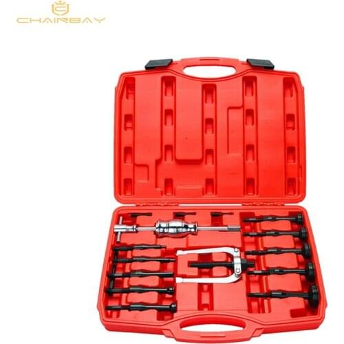 16PCS Blind Inner Puller Bearing Puller Hole Remover Extractor Set Puller Wheel Bearing Removal Tool Slide Hammer Tool Kit