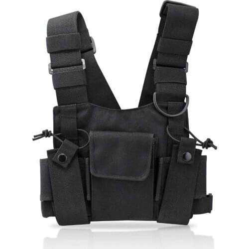 2020 ham Radio Hip Hop Front Pack West Wist Pouch Holster Vest Men Tactical chest rig bag for Wouxun Baofeng uv-5R UV-82 bf-888S