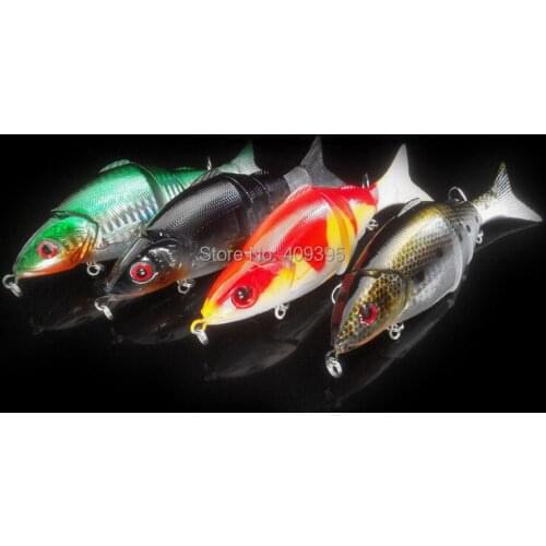 4pcs12.5cm/20g big size hard fishing lure body 4 sections strong fishing hook free shipping