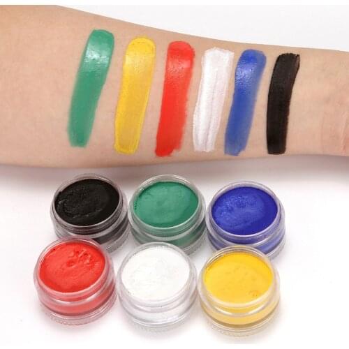 6-color Halloween cosmetics face colorKids Flash Fluorescence Tattoo Painting make up easy-to-clean art party makeup paint