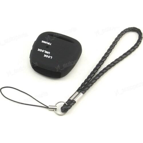 Black Silicone Case Cover Fit For Toyota Carina Estima Remote Key 2 Side Buttons Harrier