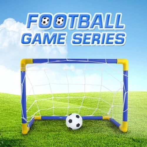 Kids Children Fun Portable Mini Soccer Football Goal Set with Ball Air Pump for Gardens Parks Beach Backyard Outdoor Games Toy