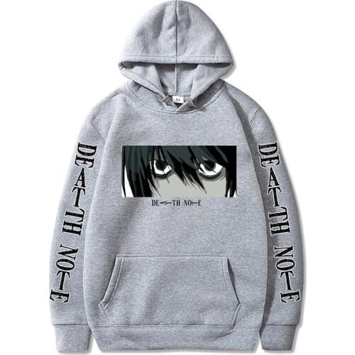 2021 Hot Death Note Eyes Hoodies Sweatshirts Men Women Funny Japanese Anime Streetwear Oversize Unisex Hight Quality Tops