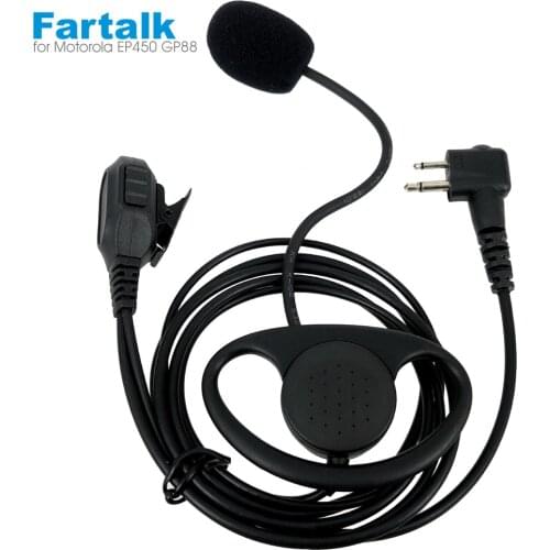 Walkie Talkie 2 Pin Earpiece Headset Mic for Motorola EP450 CP180 CP040 GP88 GP88S GP300 GP2000 CP88 CP100 GP3688 Two Way Radio