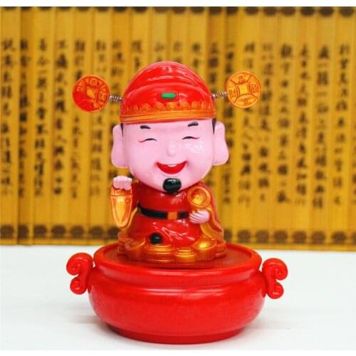 Quality mammon nod doll Solar shook his head Solar power swing doll Wholesale automotive decorative furnishing articles