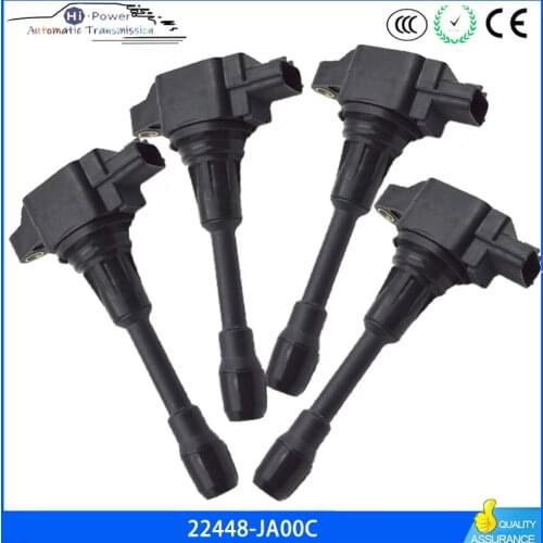 4x 22448-JA00C AIC-2408N XIC-AC06N Car Coils Ignition Coil For Nissan Altima Rogue Sentra Versa Infiniti 22448 JA00C 22448JA00C