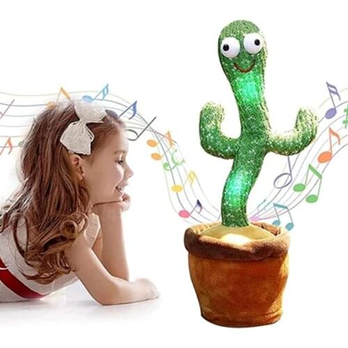 Kawaii Talking Toy Dancing Cactus Doll Speak Talk Sound Record Repeat Toy Lovely Cactus Toys Children Kids Education Toy Gift