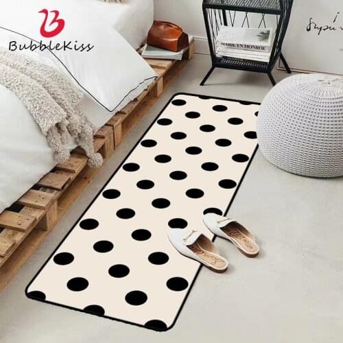 Bubble Kiss Nordic Style Carpet for Living Room Black Circle Pattern Bedroom Rug Non-Slip Water Absorption Balcony Kitchen Mat