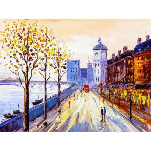 London Cityscape Art Film Print Silk Poster Home Wall Decor 24x36inch