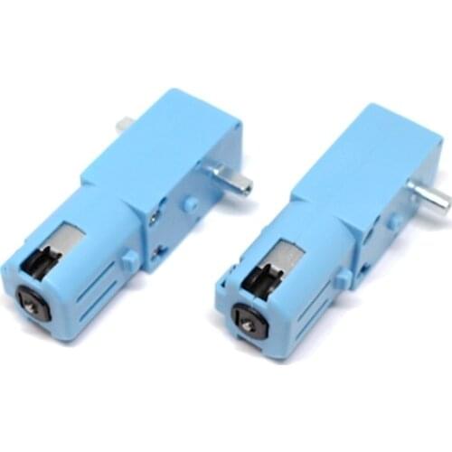 Metal Gear Robot Smart Car Geared Motor TT Motor Single Shaft Finished 1:90 Blue