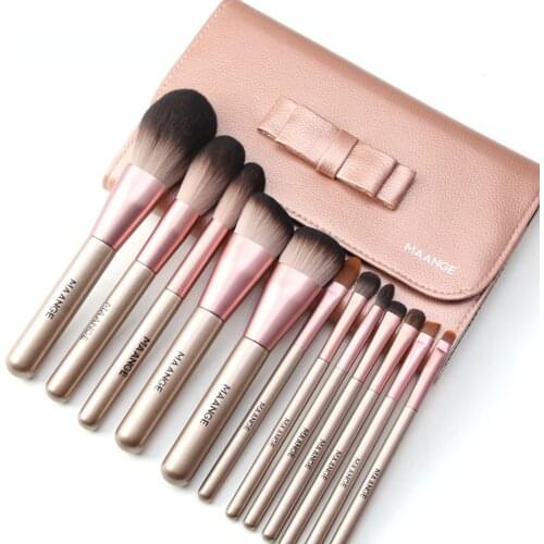 12Pcs Makeup Brushes Set Powder Eye Shadow Blending Eyeliner Eyelash Eyebrow Women Beauty Kits Make Up Brushes Pincel Maquiagem