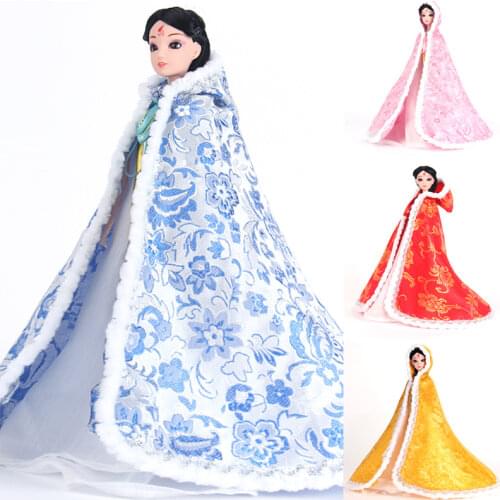 30cm Chinese Costume Doll Cloak 1/6 Bjd Fashion Doll Accessories Clothes Children Play House Dress Up Toy Not Include Doll