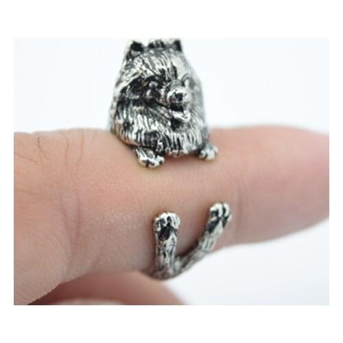 Wholesale new trendy tibetan mastiff dog men rings gun black antique silver bronze animal fashion jewelry