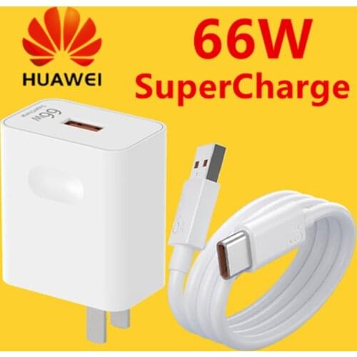 Original 66W Huawei Mate 40 RS Charger SuperCharge EU Usb Adapter 6A Type C Cable Fast Charge Honor Nova 8 se Mate 40 Pro
