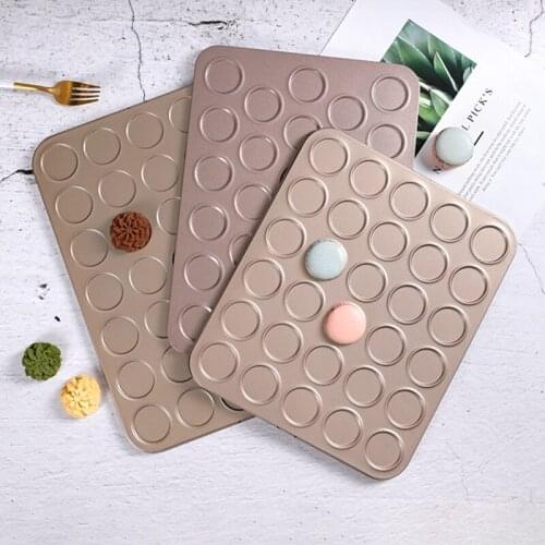 Carbon Steel Baking Pan 35/53 Hole Macarons Cooking Baking Mat Baking Pan Non Stick Baking Dishes Oven Bakeware Baking Tray