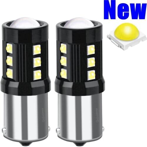 2PCS New 1156 BA15s 7506 P21W R10W R5W LED Car Turn Signal Brake Light Tail Lamp Auto Rear Reverse Bulb Daytime Running Light