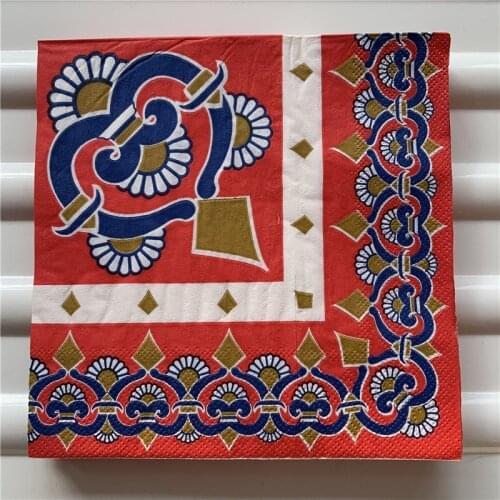 Decoupage paper napkins tissue vintage towel mysterious pattern striped moon star birthday wedding party home beautiful decor 20