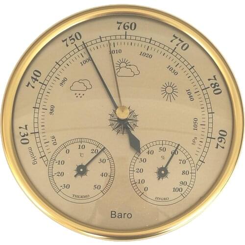 Precision 3 in 1 Barometer, Weather Station Barometer Thermometer Hygrometer for Indoor and Outdoor Use Humidity Meter