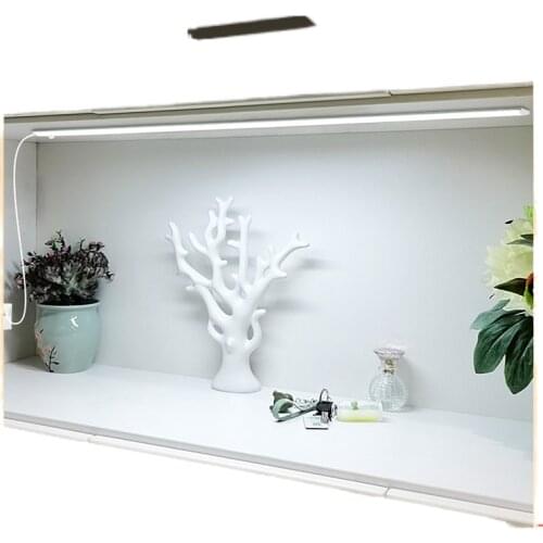 220v slim cabinet light led cabinet light kitchen wall cabinet bottom shoe showcase human infrared sensor strip lights