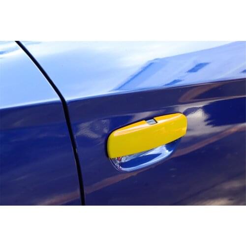 Exterior Decorative Door Handle Cover Trim for Dodge Charger 2010+ Yellow Stylish Decoration Car Sticker Car Accessories