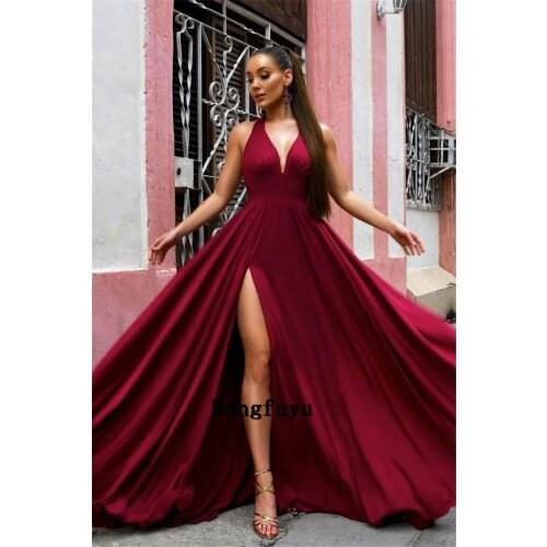 Prom Dresses 2021 For Black Girls Spaghetti Strap Slit Corset Girls Long Graduation Gowns Women Formal Evening Dress