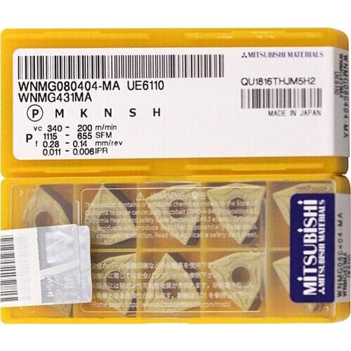 WNMG 080404 MA UE6110 10pcs original Mitsubishi turning insert DIAEDGE
