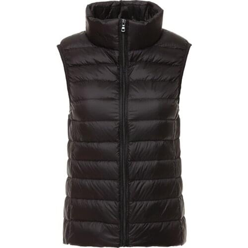 WSYORE Vest Women Light Down Jacket Women Short Vest Casual Autumn and Winter Plus Size Slim Duck Down Coat NS988