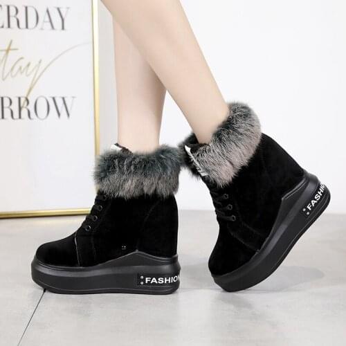 Winter Fashion Womens Cotton Shoes Outdoor Keep Warm Women Snow Boots Trend Hot Sale Sneakers High Quality Women Shoes 10cm