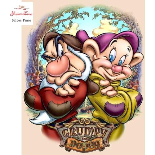 GOLDEN PANNO Diamond Painting Full Square 5D Diy Daimond Embroidery Diamant Mosaic Sale Displasy Broderie Diamant grumpy&dopey
