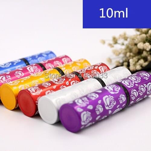 10/30/50pcs 10ml Glass Perfume Bottle,Spray Bottle Tube Travel Sample Test Vials Refillable Container Free Shipping