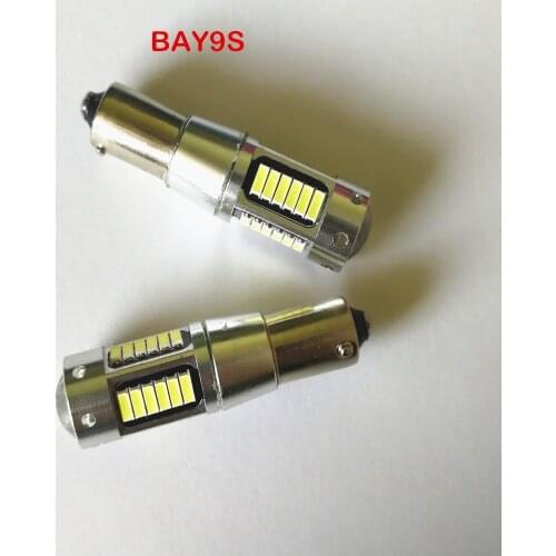 4Pcs 12V 24V DC BAY9S H21W Epistar 4014 30SMD Chip LED Car Reverse Interior Light Bulb 6500K Error Free For Cars Auto