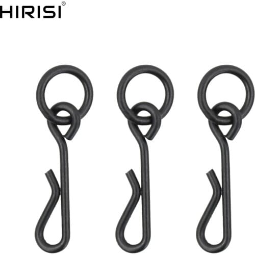 50 x Carp Fishing Quick Change Snaps Fishing Swivel Snap with ring Fishing tackle accessories