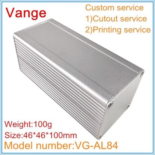 2pcs/lot power support project metal boxes 46*46*100mm 6063-T5 Aluminum housing cases diy chassis shell for electrical product