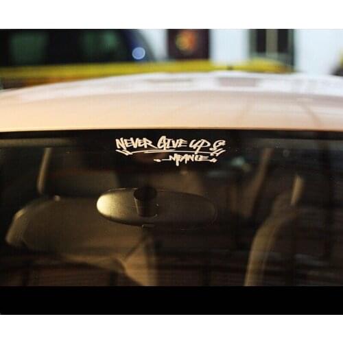 Car Styling PVC Stickers Letters New Give Up Auto Front Windshield Banner Graphics Decal for Truck Vans
