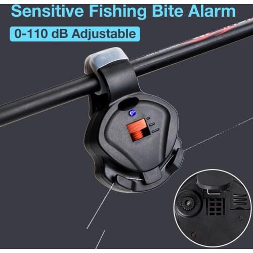 Sensitive Electronic Fishing Bite Alarm With LED Indicator Light Multi Clip On Fishing Rod Fishing Bite Sound Alarm Alert Bell