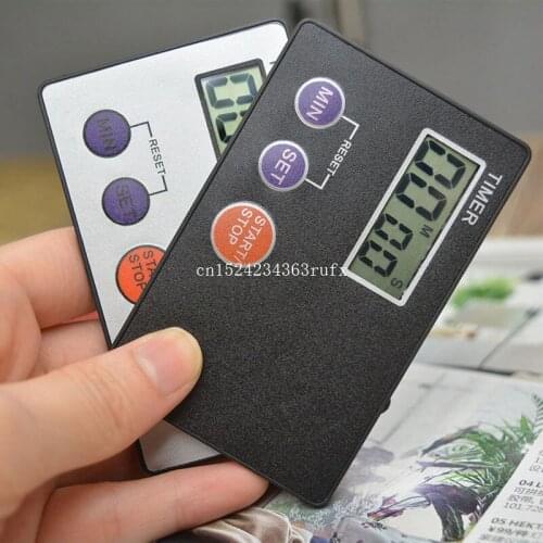 50 pcs Timer Countdown Pocket Kitchen Study Rest Kitchen Cooking Sports Reminder Credit Card Size