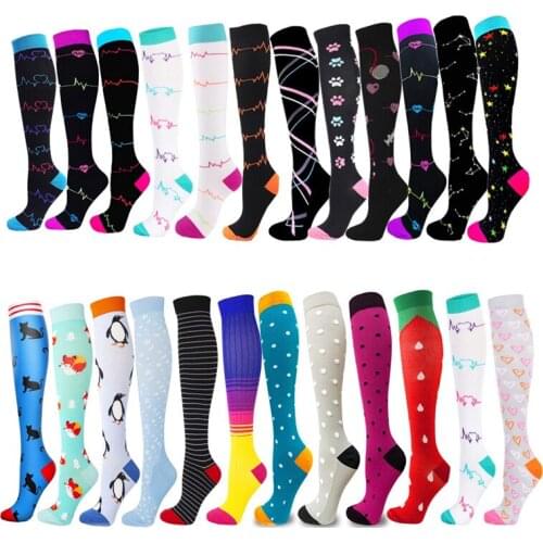 Compression Stockings Marathon Running Sports Socks Men Women Compression Socks Graduated For Edema, Diabetes, Varicose Veins