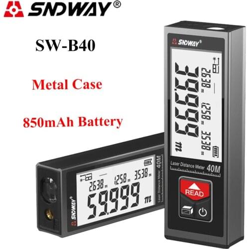 SNDWAY Laser Distance Meter 40m 50m 60m Rangefinder Roulette Range Finder Trena Ruler Measuring Tape Tools