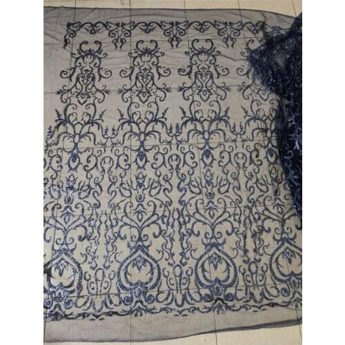 Fashion design dark blue mesh and glitter glued glitter lace JRB-122821 tulle mesh lace fabric for sexy dress