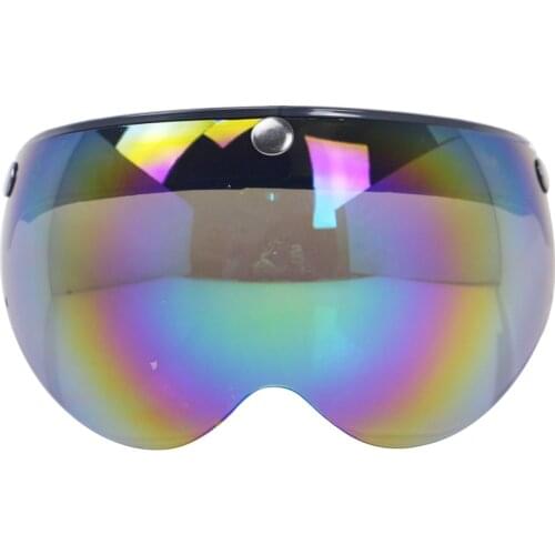 Motorbike helmet DIY shield 3 pink buckle fasten flip up helmet glass W shape helmet shield