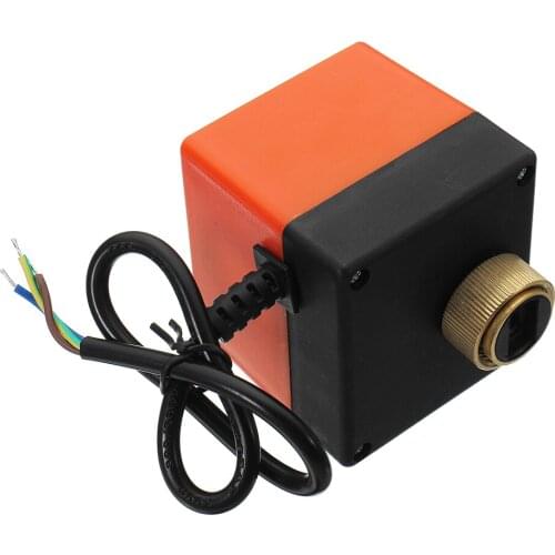 1/2" 3/4" 1" Motorized Electric Brass 3 Way Ball Valves Female 3 Wire AC 220V Full Port T Type Valve