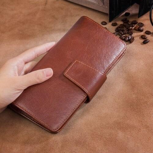 Mens Zipper Purse Leather Clutch Mens Wallet Coin Pack Card Pocket Holder High Quality Wallets Brand Mens Long Wallet