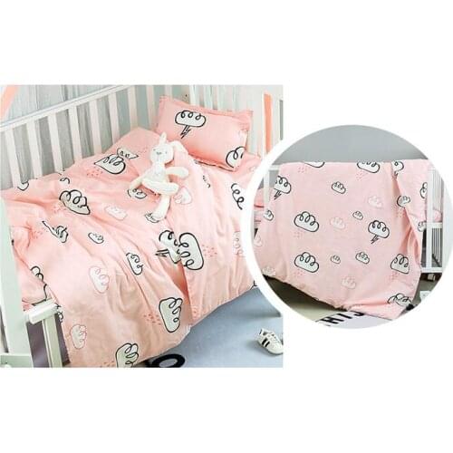 With Filling Soft Baby Bedding Protector Blanket Pink Cloud Safety Cotton Cartoon cama infantil ,Duvet /Sheet/Pillow