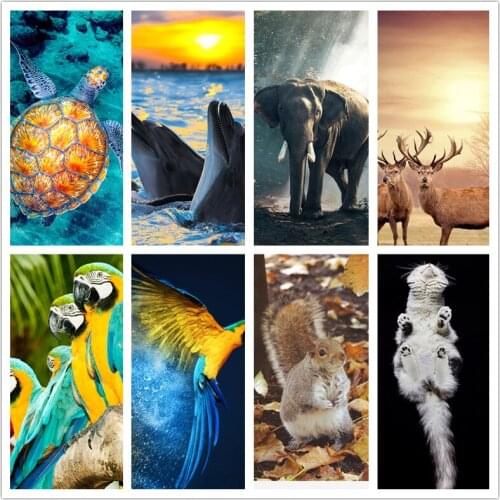 Diy Diamond Painting Bird Animal Square/round Diamond Embroidery Elephant Deer Turtle Mosaic Kit Cross Stitch Home Decoration